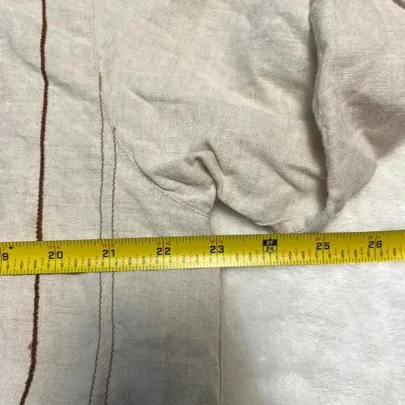 Tommy Bahama Island Soft Linen Shirt Mens M Button Up Long Sleeve Brown Beach - Picture 6 of 8